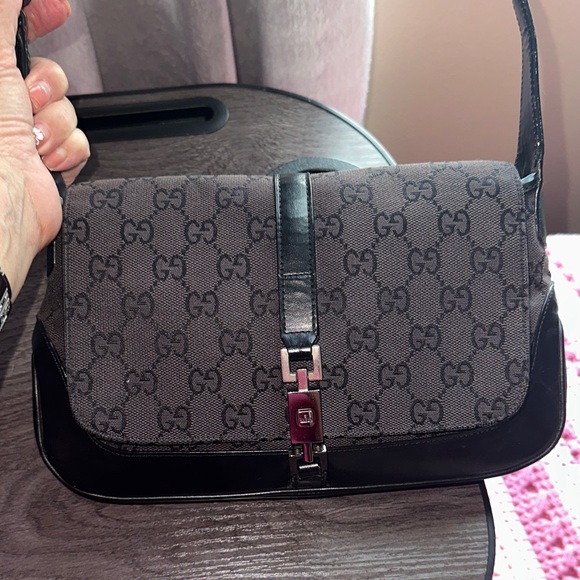 Gucci Black and Gray Shoulder Bag - Picture 1 of 12